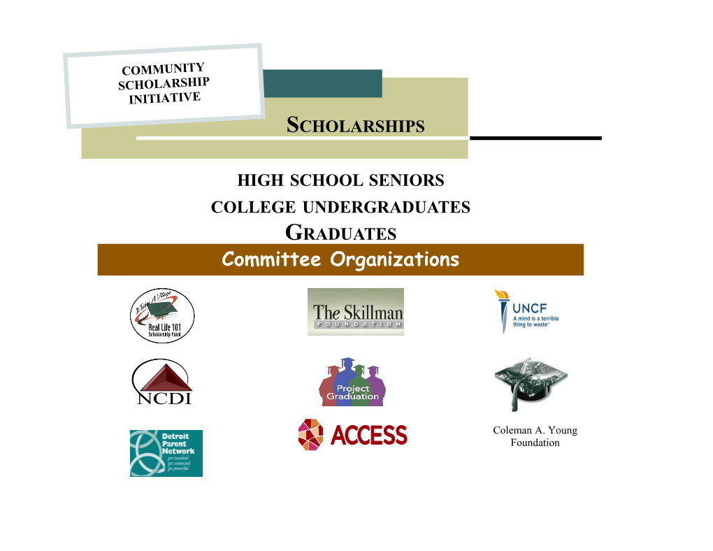 Community Scholarship Initiative