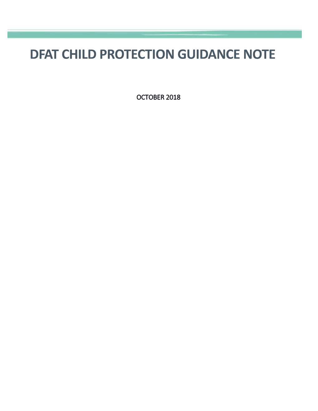 DFAT Child Protection Guidance Note Violence Against Women Programs