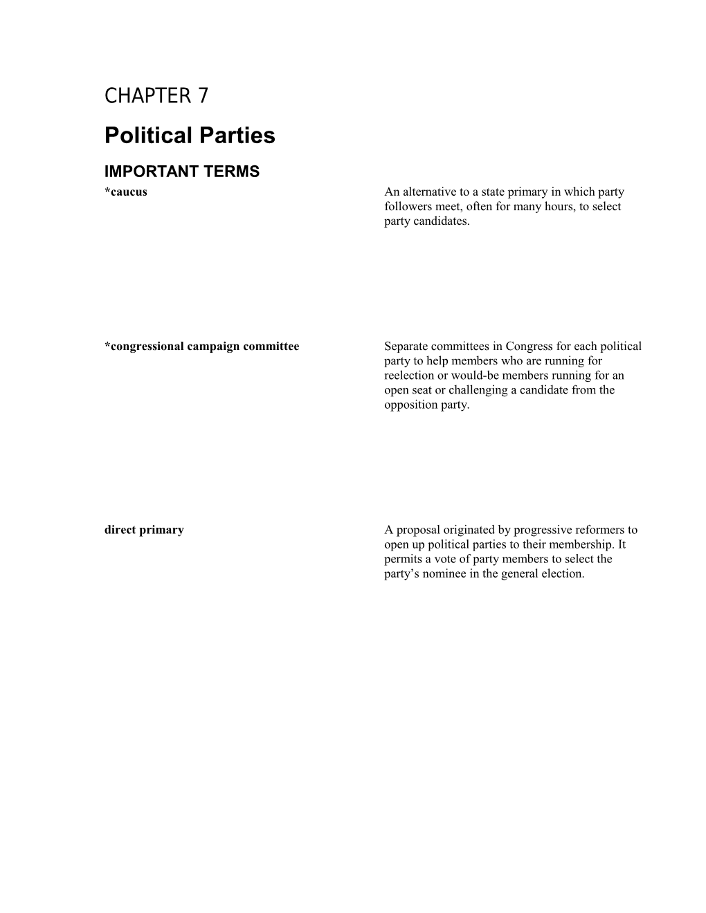 Political Parties