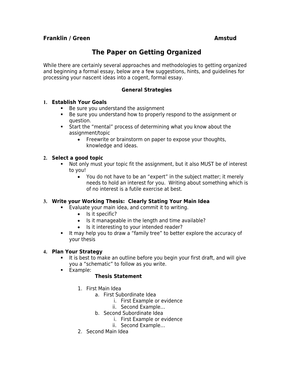 The Paper on Getting Organized