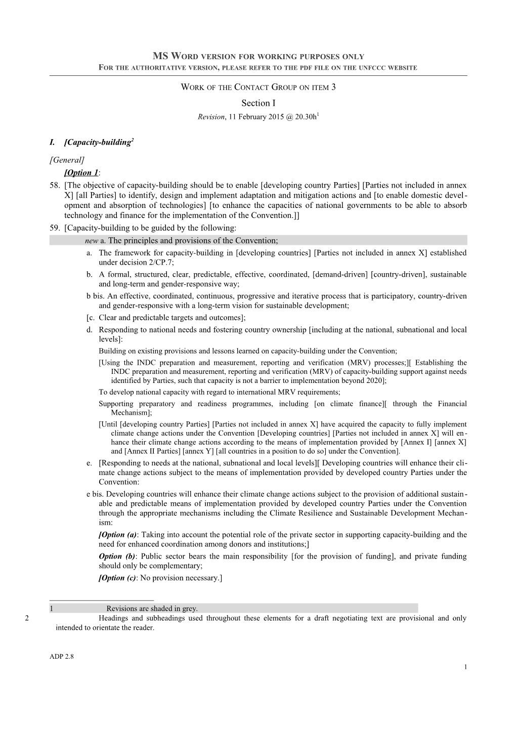 For the Authoritative Version, Please Refer to the Pdf File on the Unfccc Website