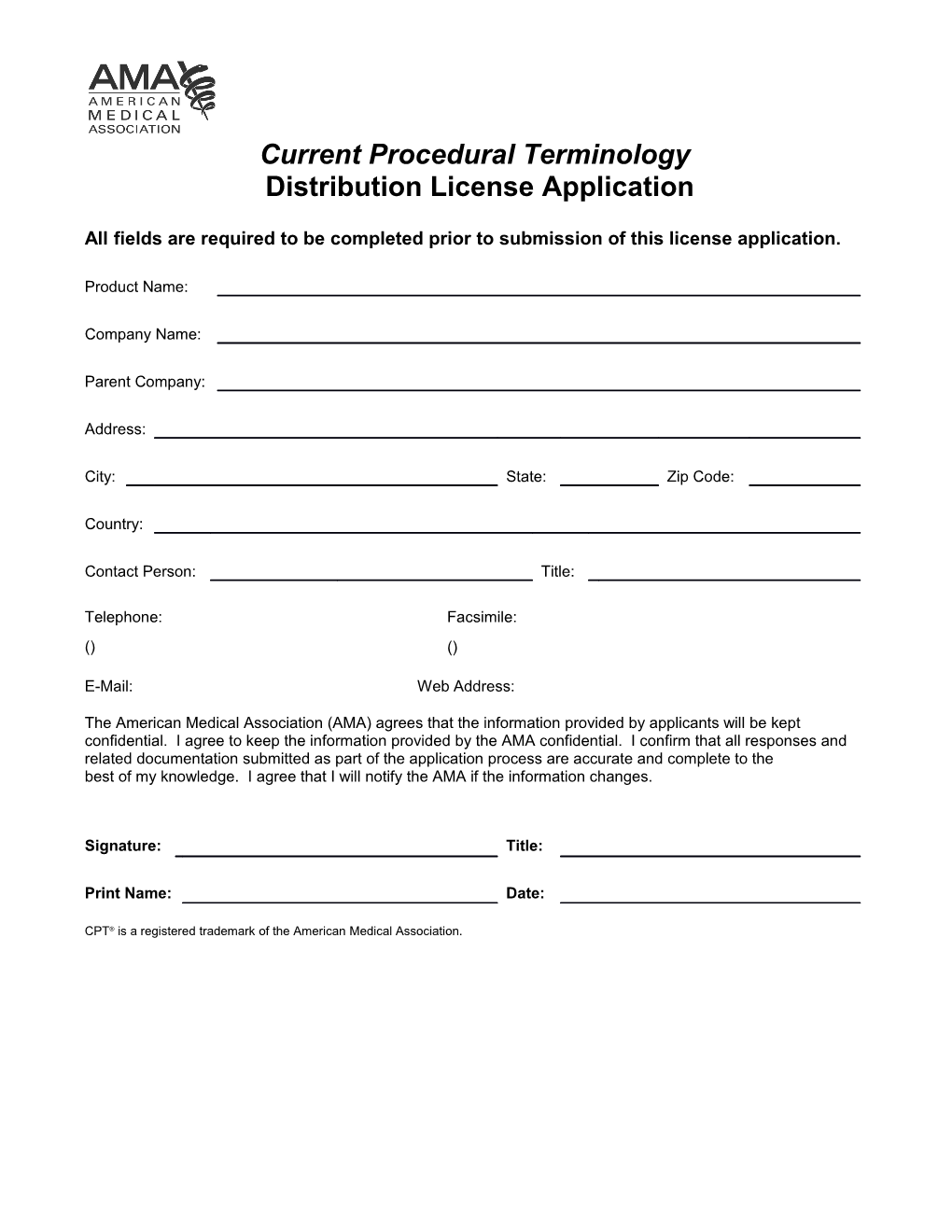 All Fields Are Required to Be Completed Prior to Submission of This License Application