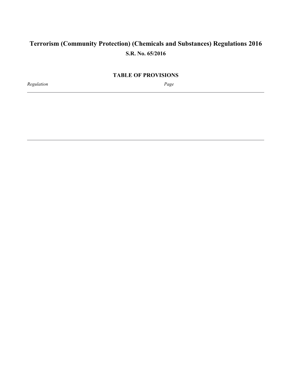 Terrorism (Community Protection) (Chemicals and Substances) Regulations 2016