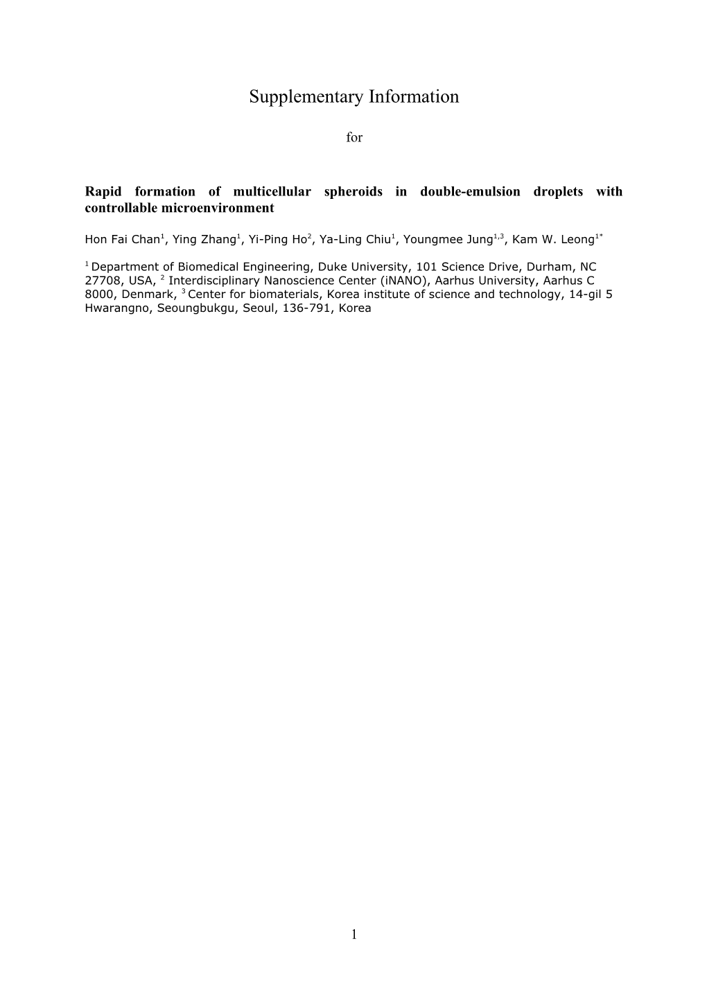 Rapid Formation of Multicellular Spheroids in Double-Emulsion Droplets with Controllable