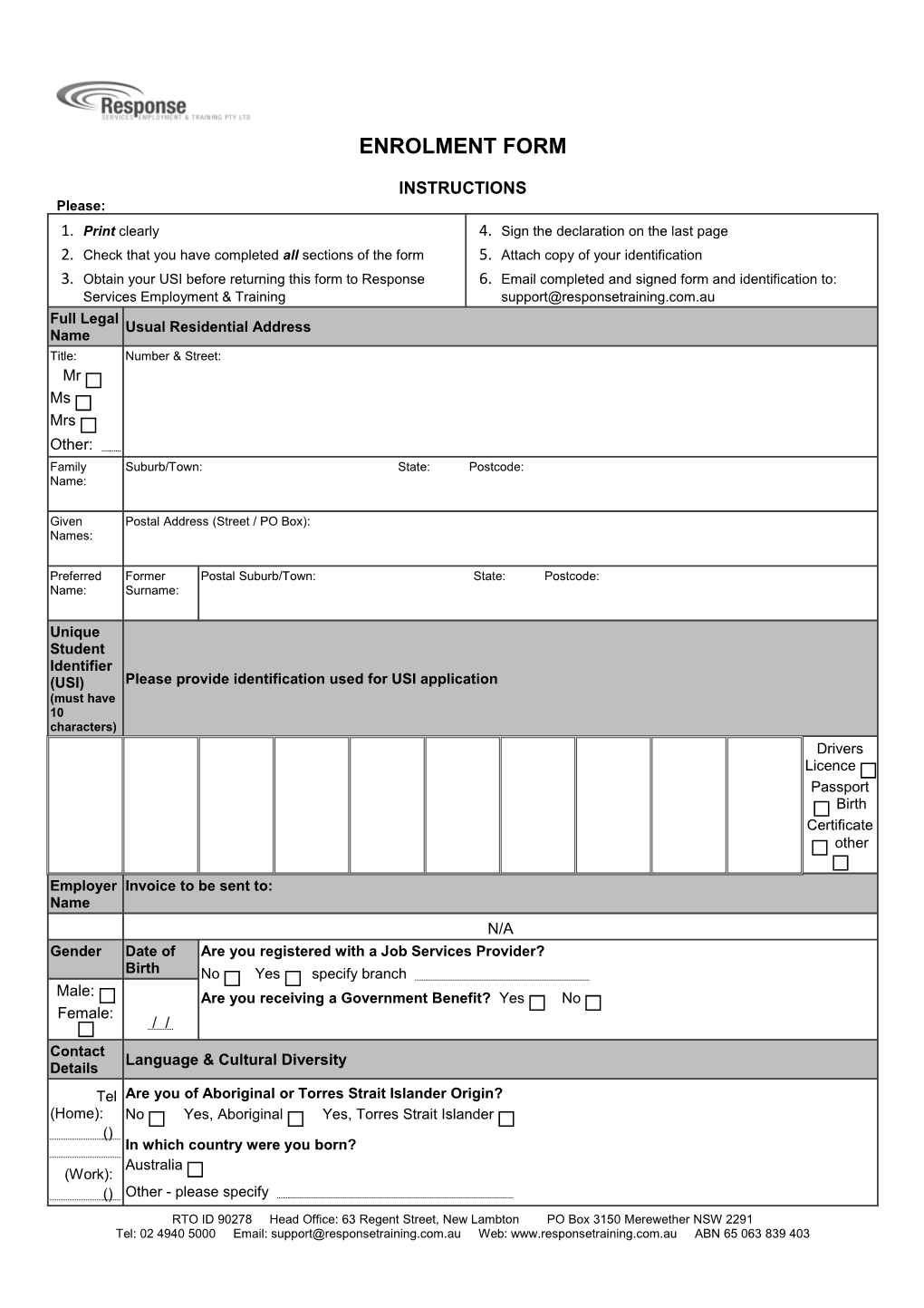 Check That You Have Completedall Sections of the Form