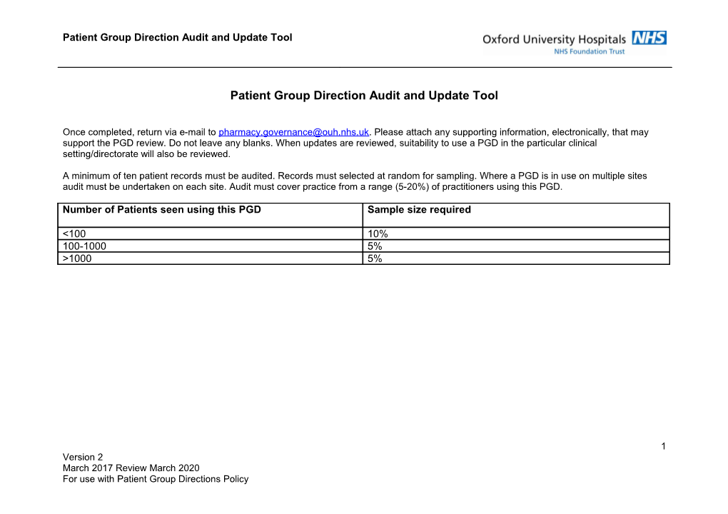 Trust Template for Procedural Documents