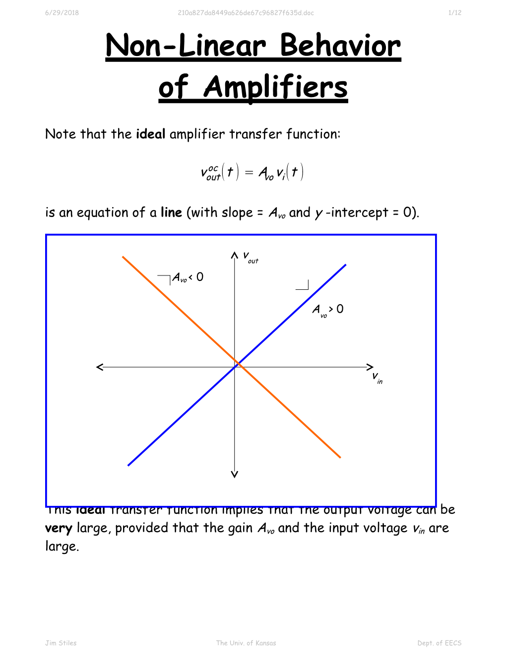 Non-Linear Behavior