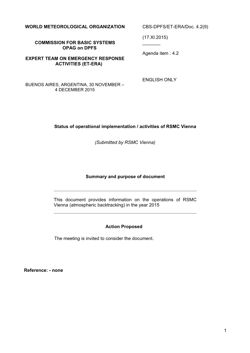 World Meteorological Organization s34