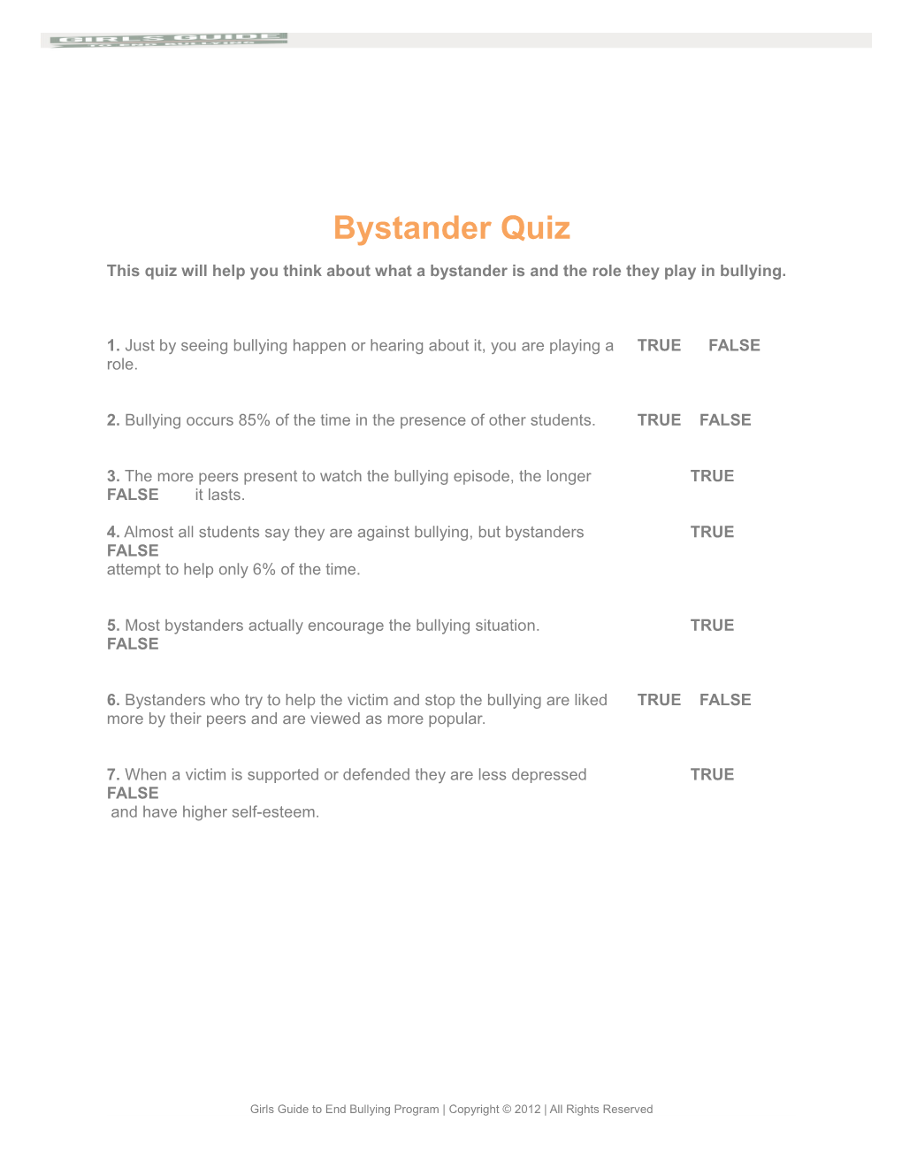This Quiz Will Help You Think About What a Bystander Is and the Role They Play in Bullying