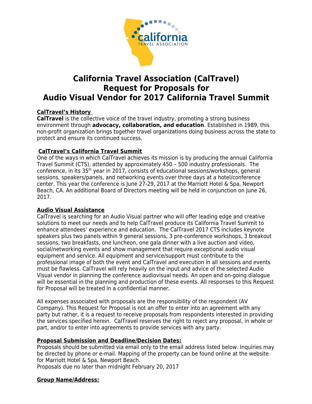 California Travel Association (Caltravel)