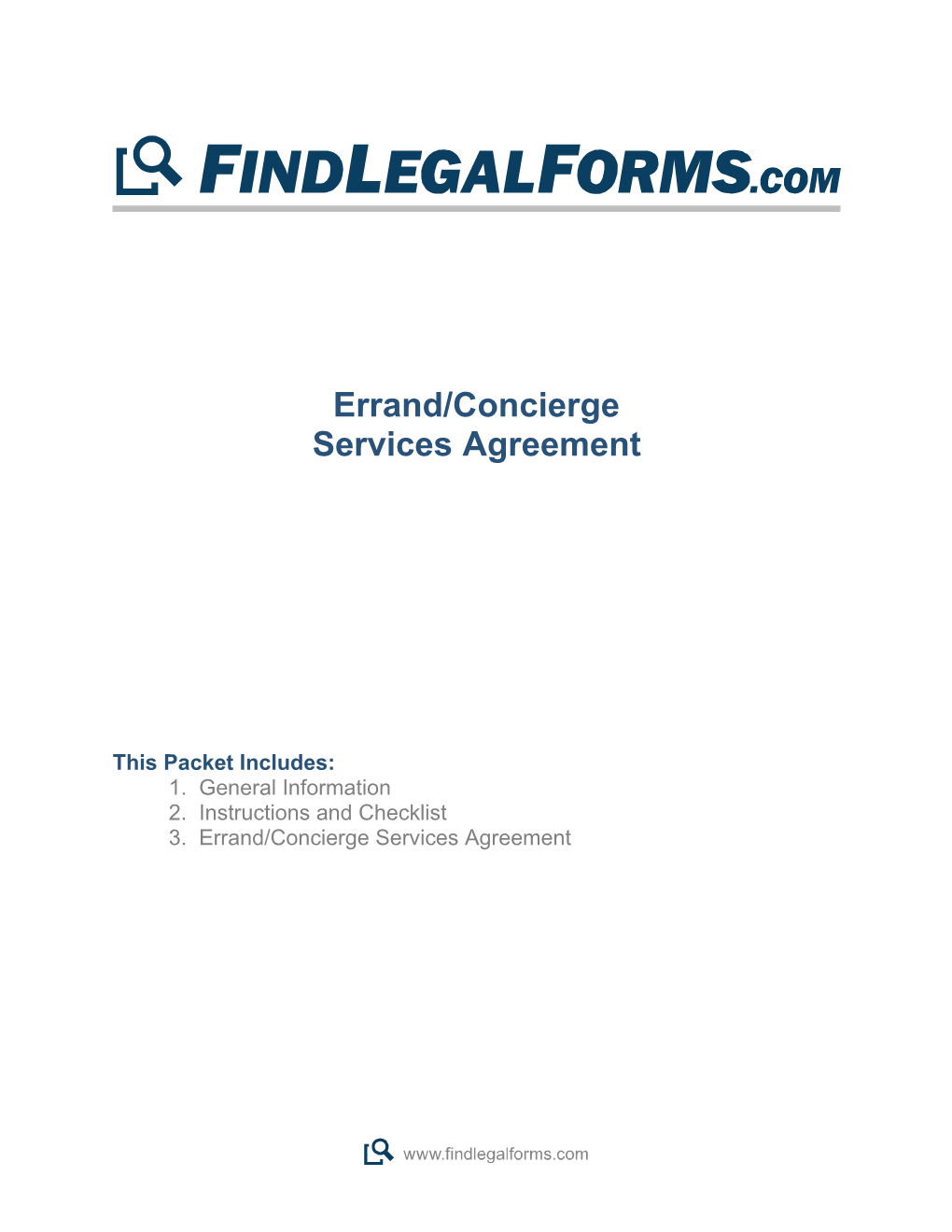 Errand Concierge Services Agreement
