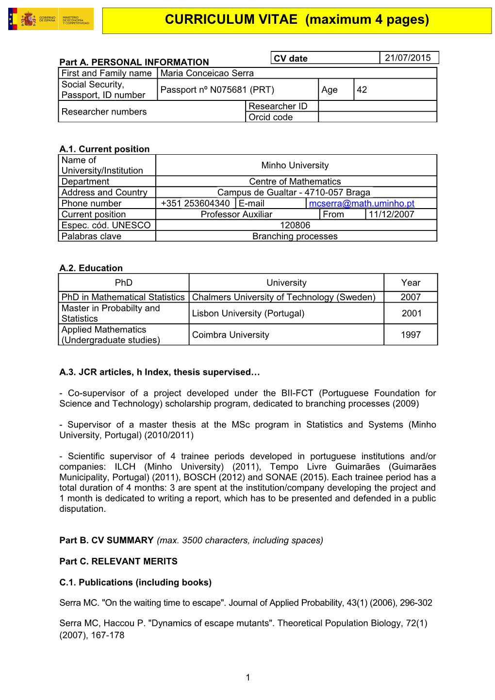 A.3. JCR Articles, H Index, Thesis Supervised