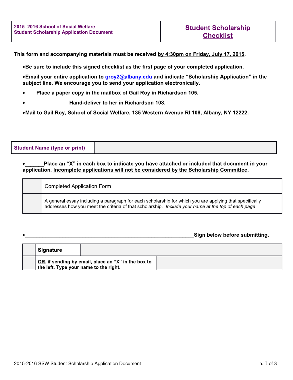 2009 School of Education Scholarships