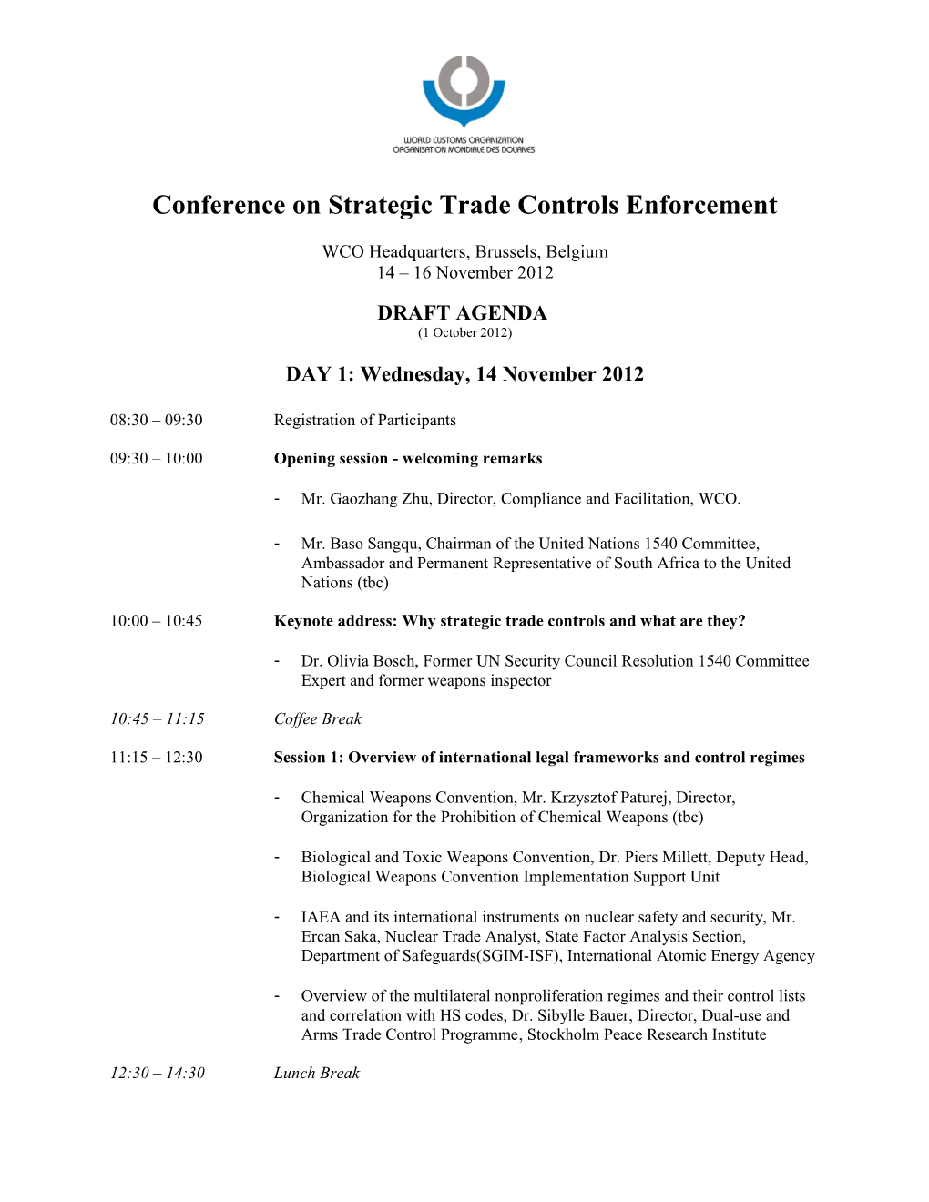 Conference on Strategic Trade Controls Enforcement s1