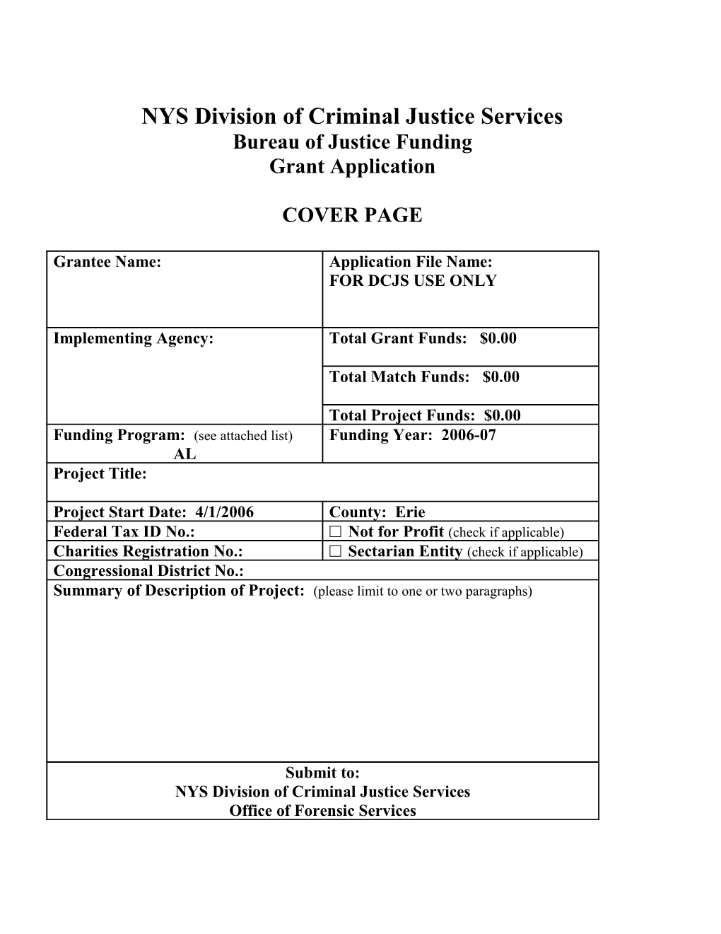 NYS Division of Criminal Justice Services