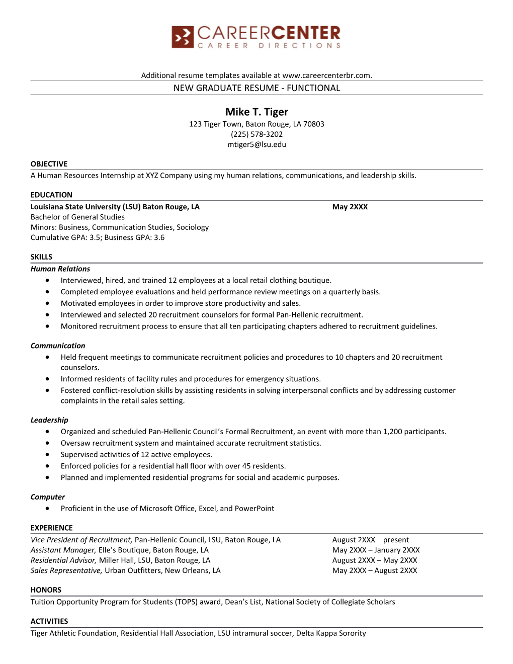 Additional Resume Templates Available At