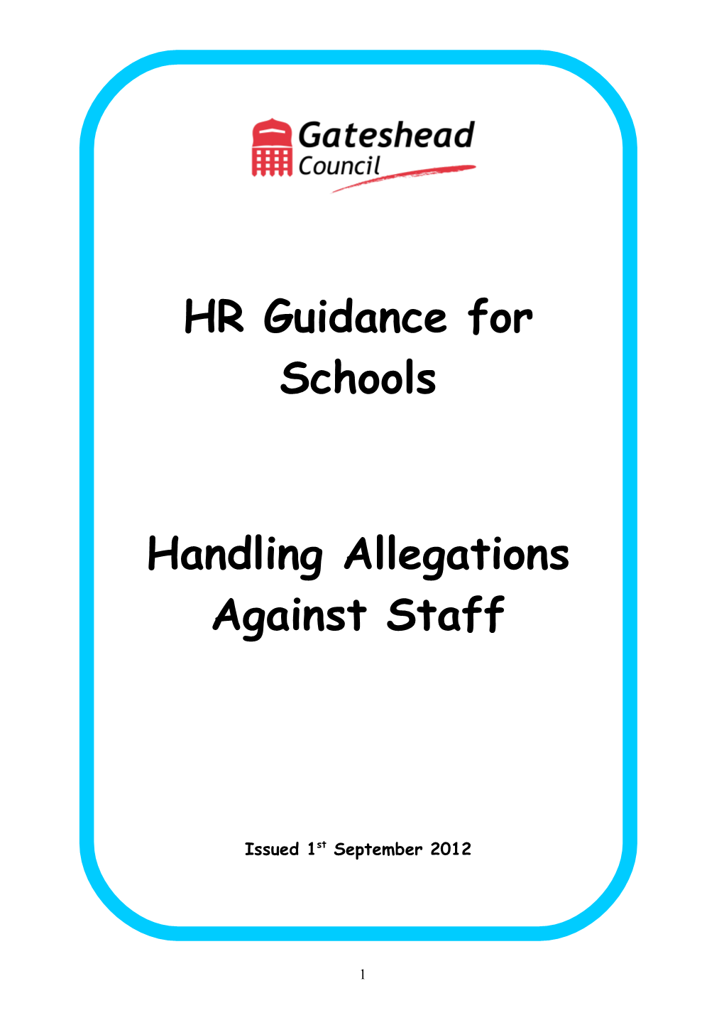 Handling Allegations Against Staff in School