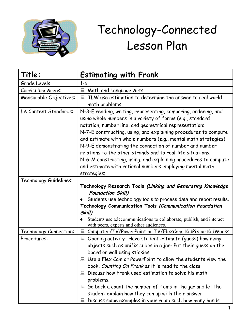 Technology-Connected Lesson Plan s7