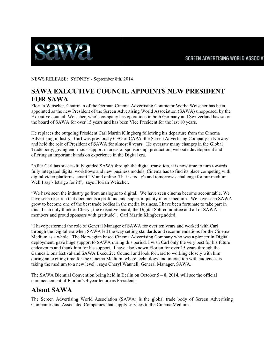 Sawa Executive Council Appoints New President for Sawa