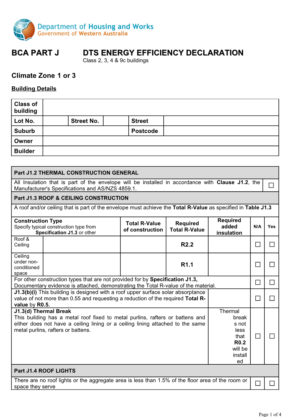 Energy Efficiency Conformance Sheet