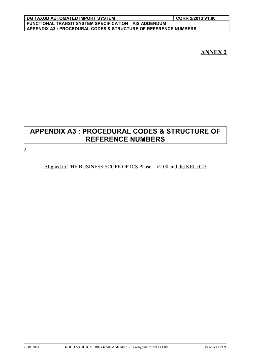 Functional Transit System Specification