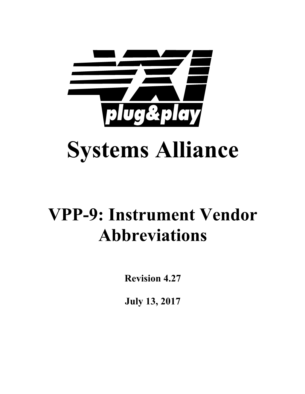 Vpp9: Instr Vendor Abbreviations