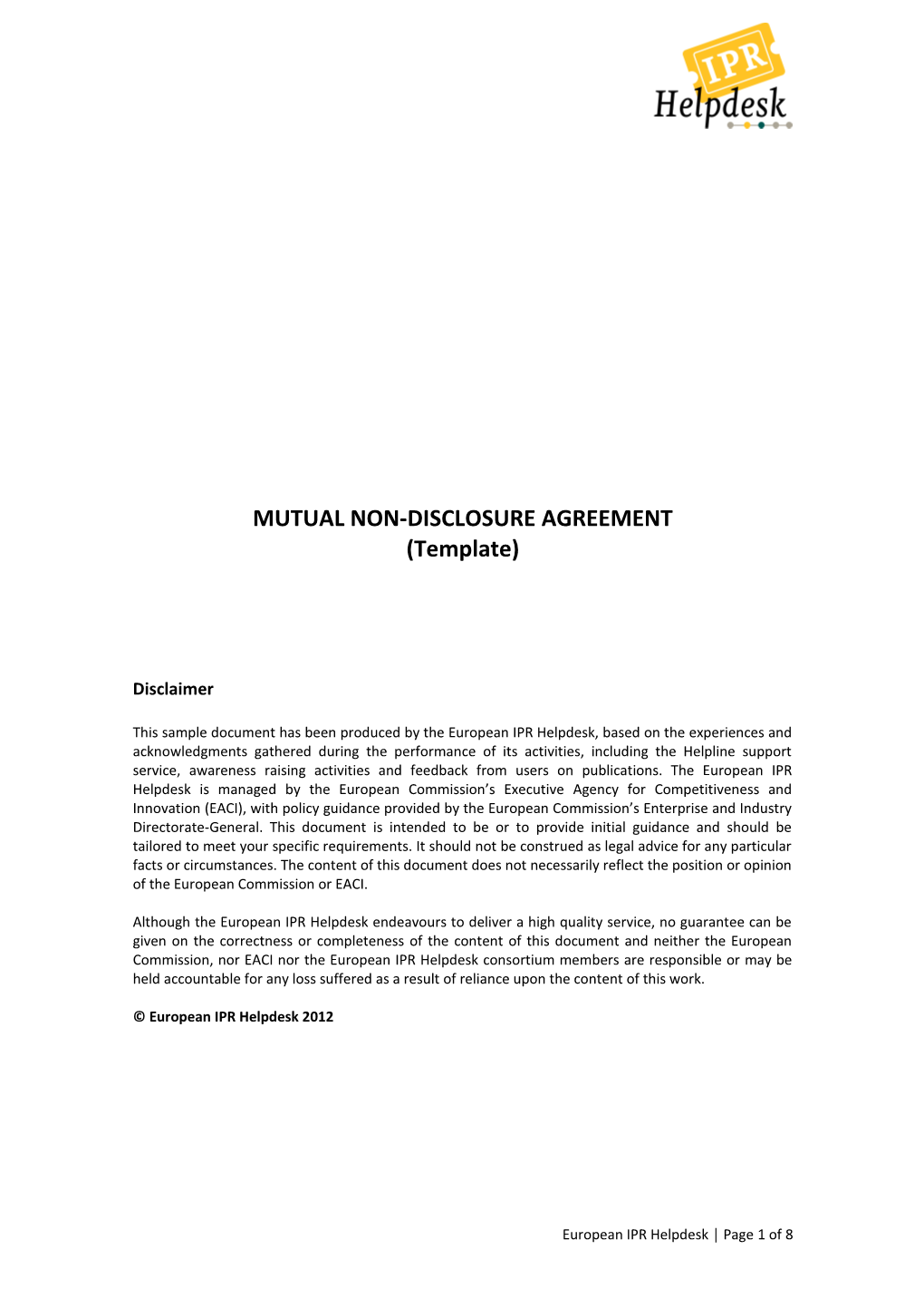 Mutual Non-Disclosure Agreement s1