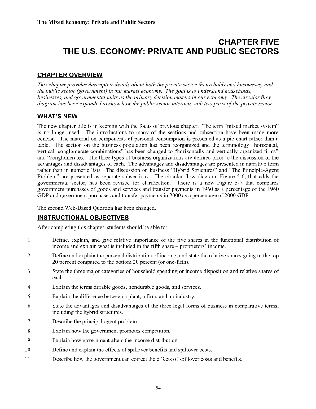 The Mixed Economy: Private and Public Sectors