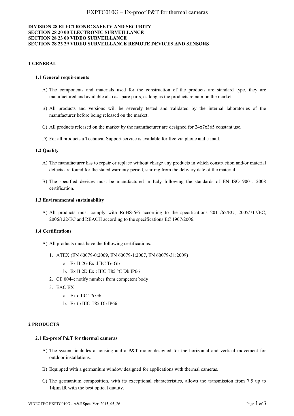 Documento A&E Ulisse Compact - Rev. 1 s1