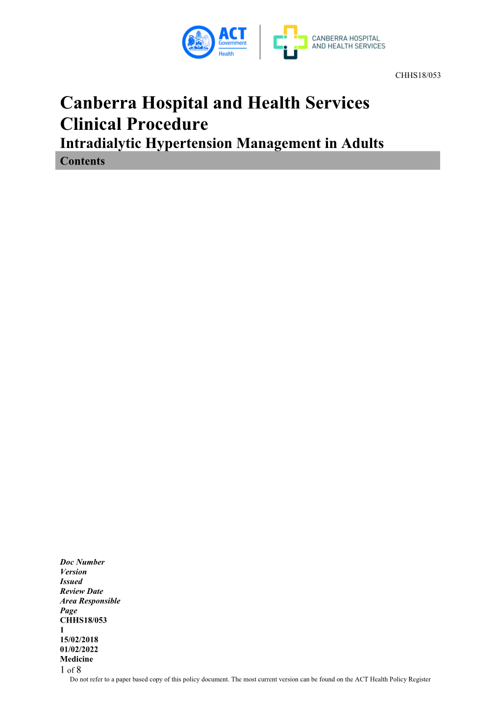 Intradialytic Hypertension Management in Adults