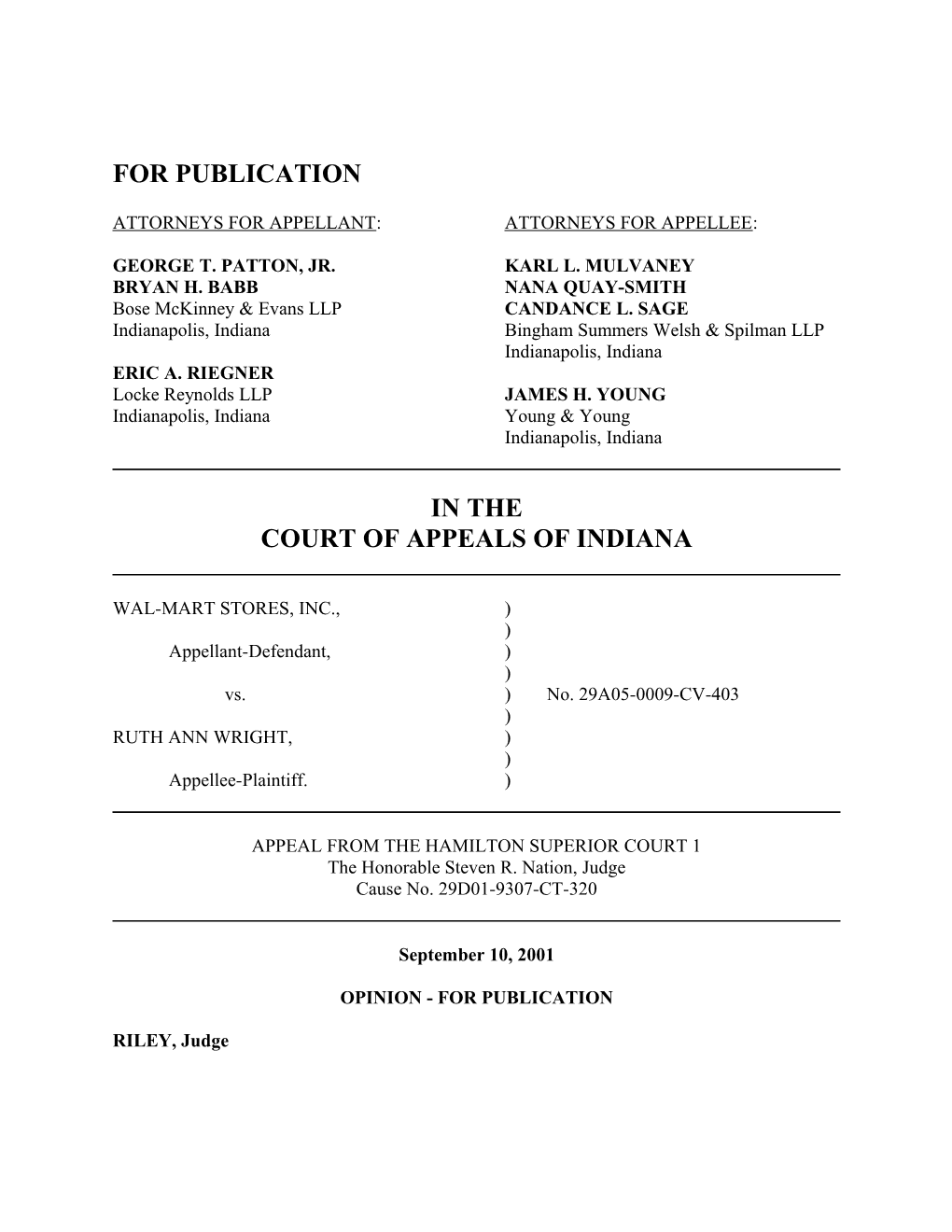 Attorneys for Appellant: Attorneys for Appellee s11