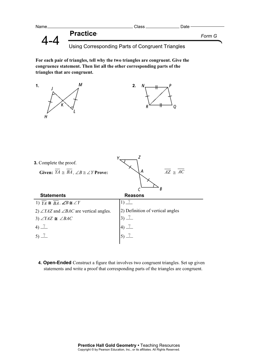 Using Corresponding Parts of Congruent Triangles