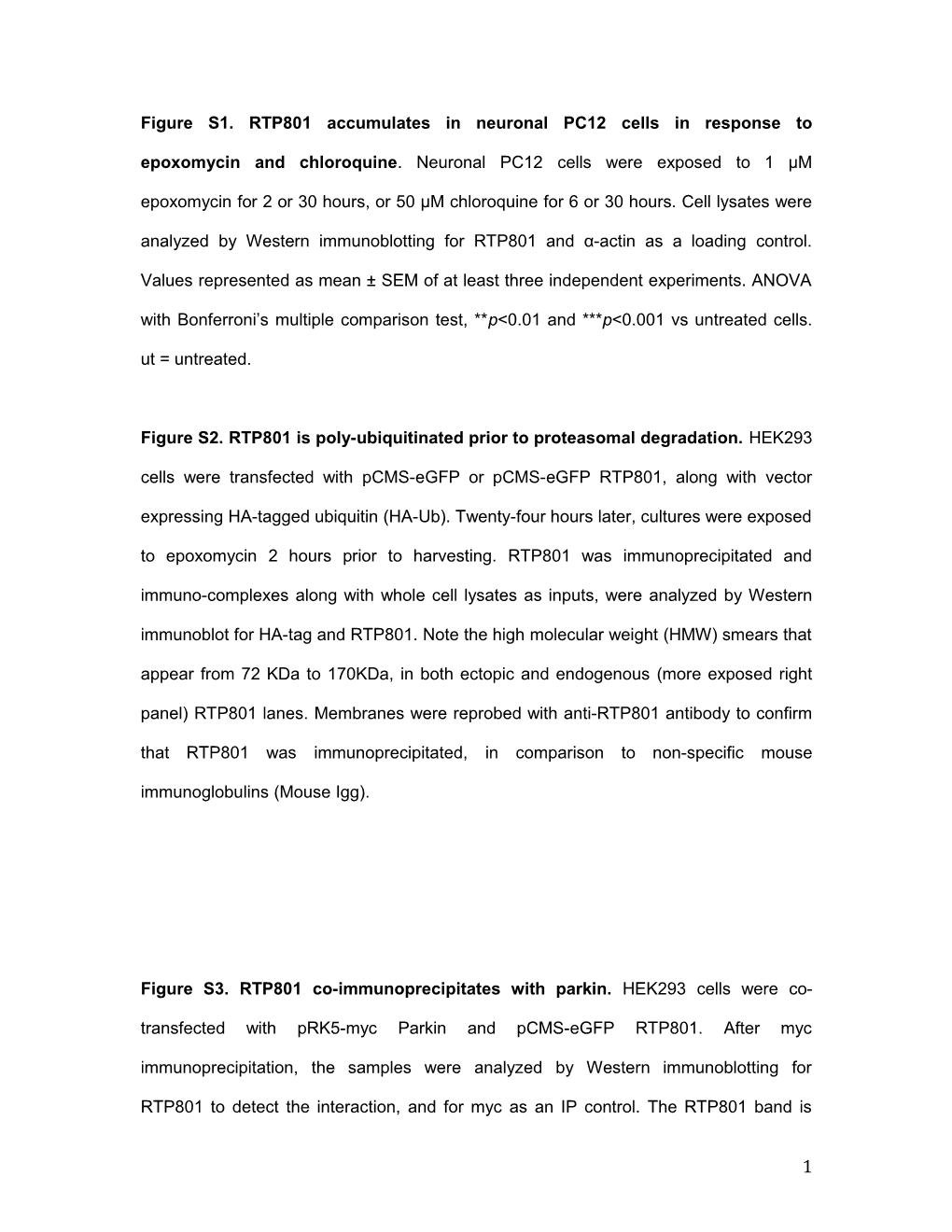 Figure S1. RTP801 Accumulates in Neuronal PC12 Cells in Response to Epoxomycin and Chloroquine