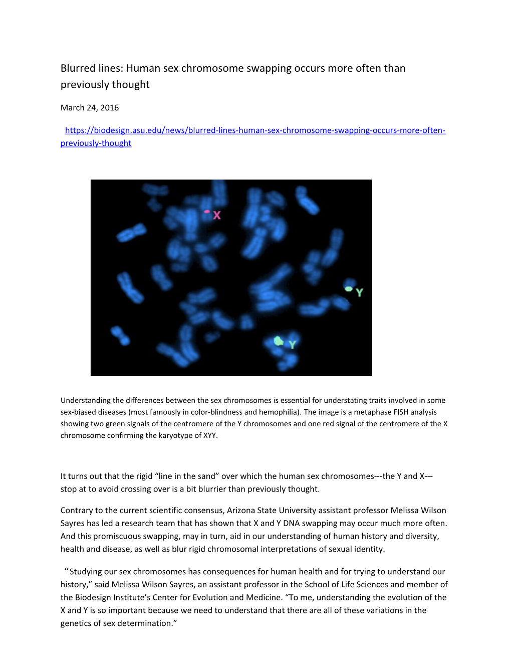 Blurred Lines: Human Sex Chromosome Swapping Occurs More Often Than Previously Thought