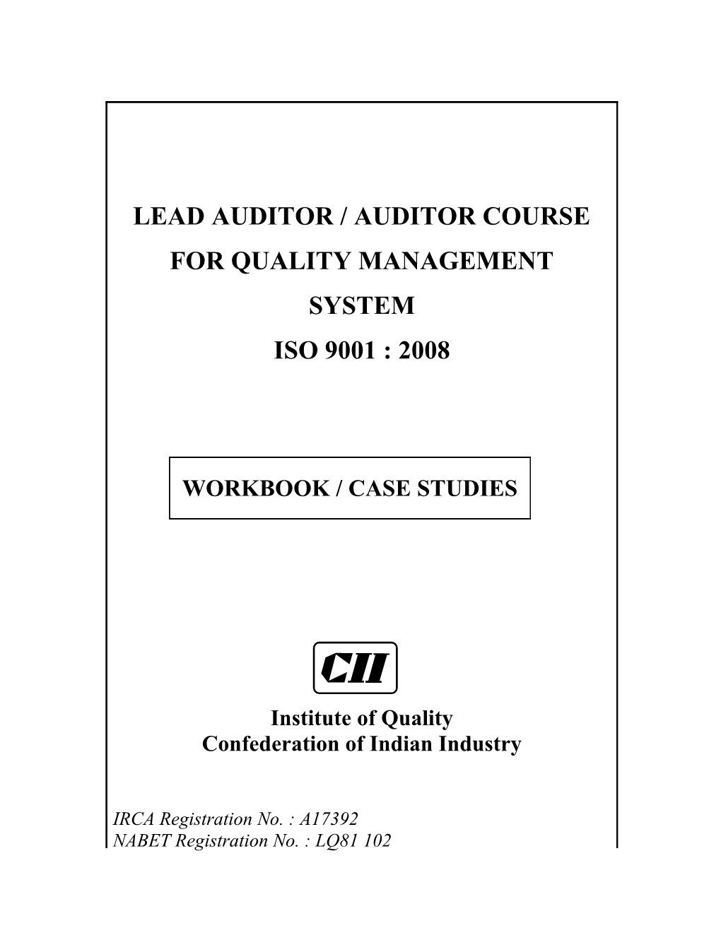 Workbook / Case Studies