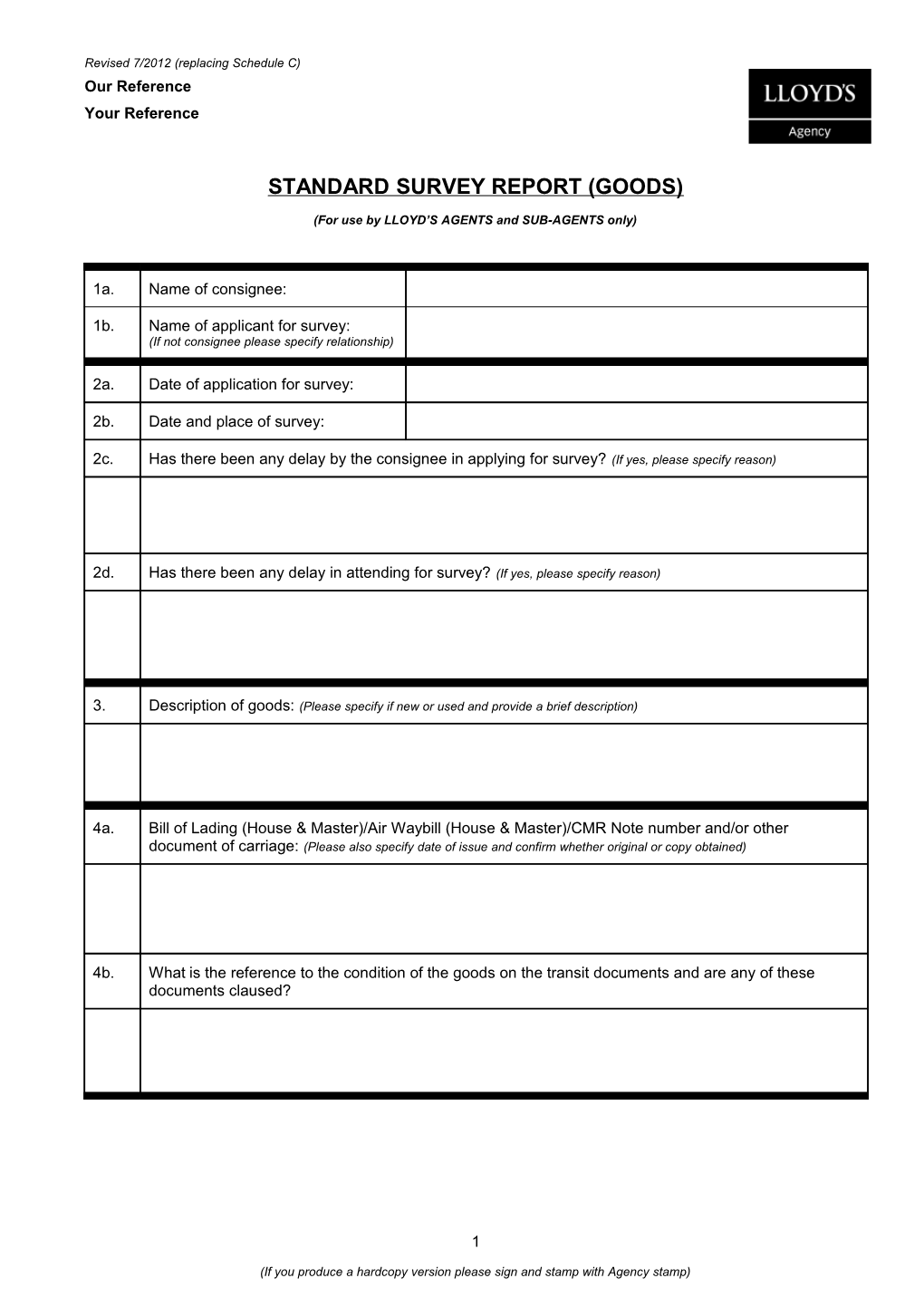 A4 Schedule C Agency Dept Forms and Schedules