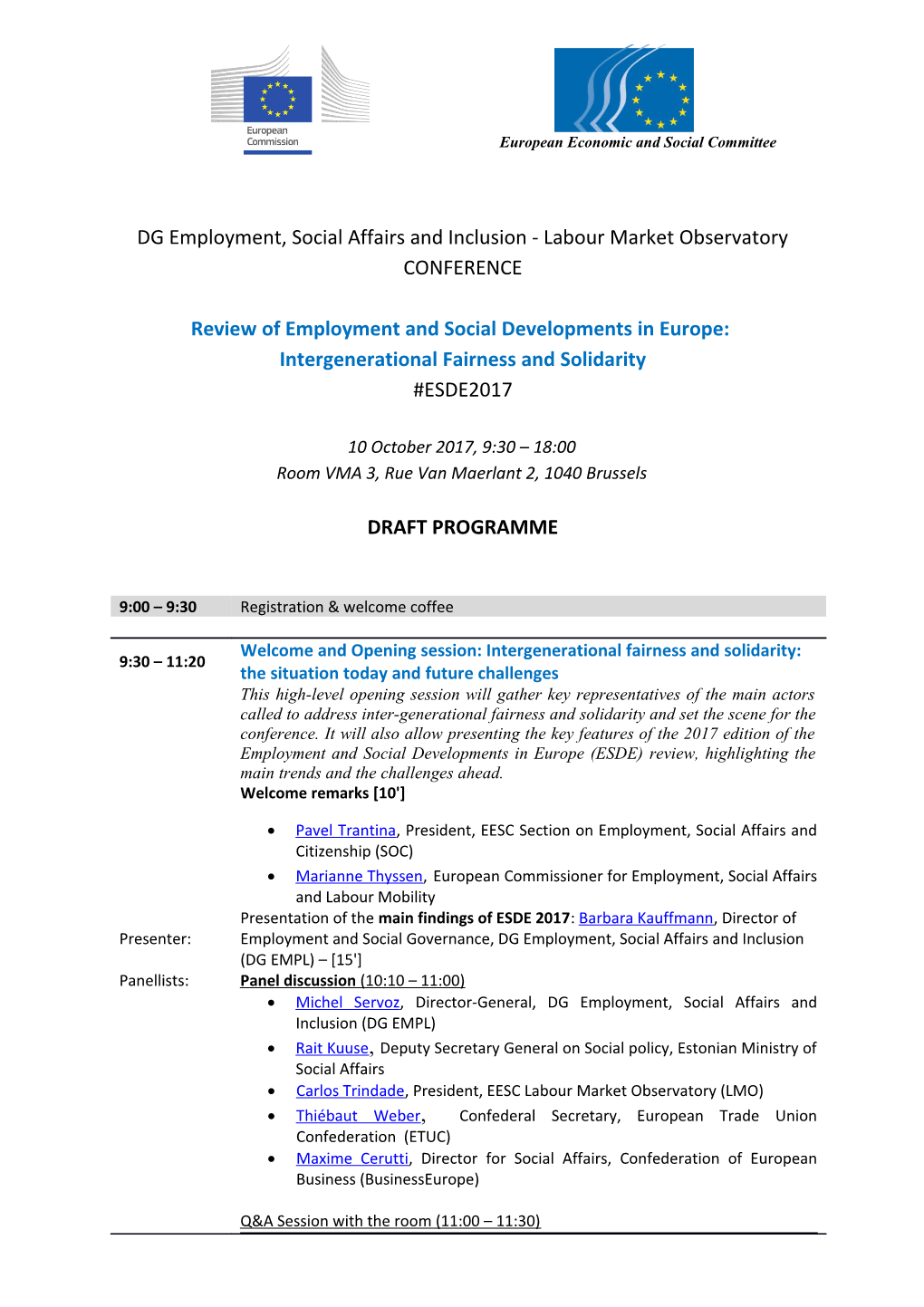 Review of Employment and Social Developments in Europe