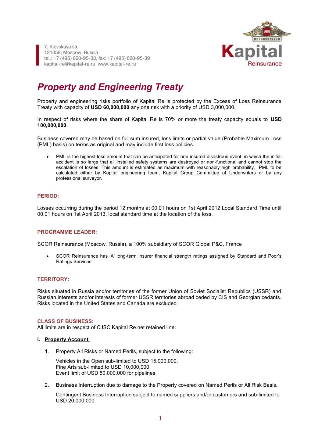 Property and Engineering Treaty
