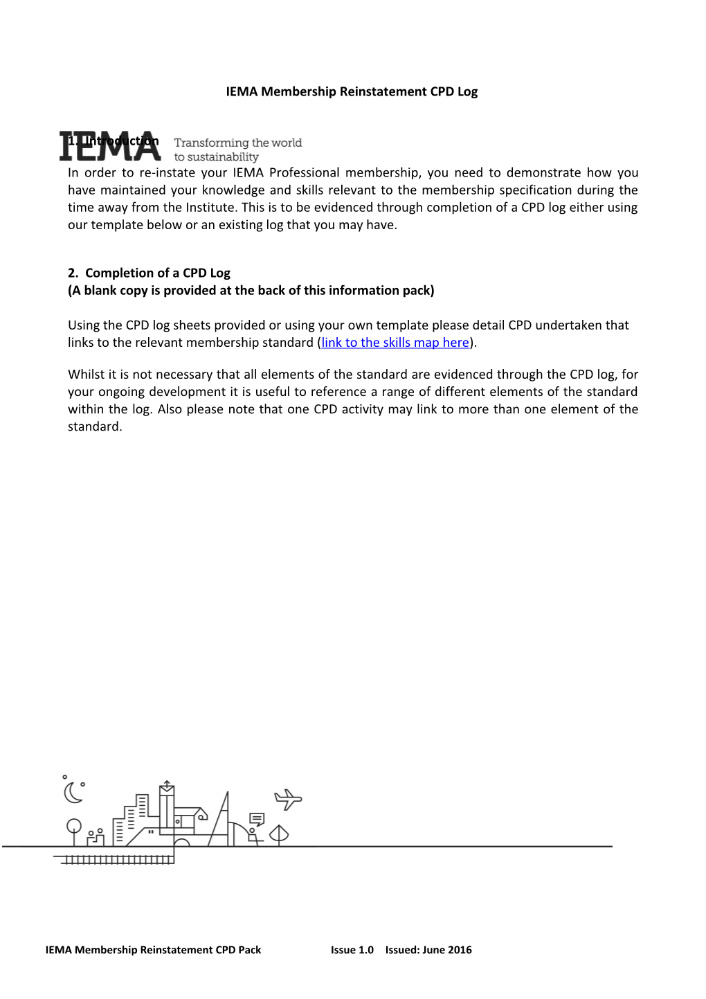IEMA Membership Reinstatement CPD Log