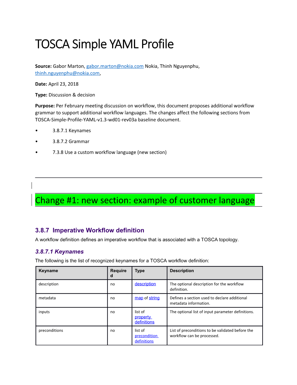 TOSCA Simple YAML Profile