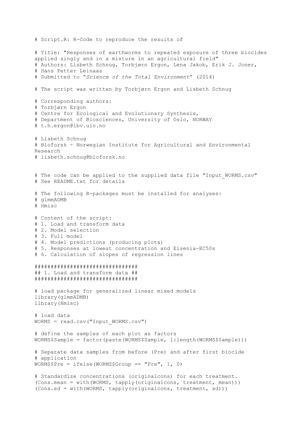 Script.R: R-Code to Reproduce the Results Of