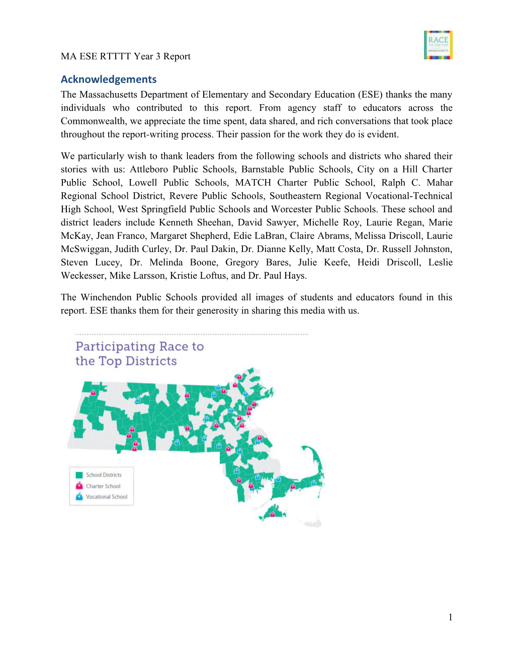 Massachusetts Race to the Top Year 3 Report