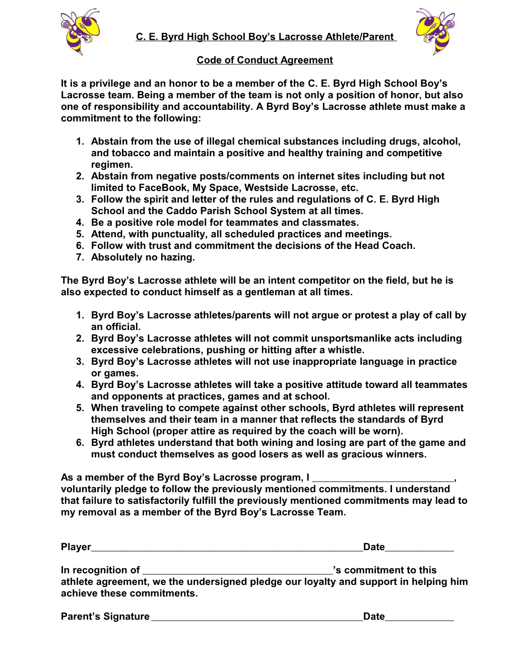 Code of Conduct Agreement