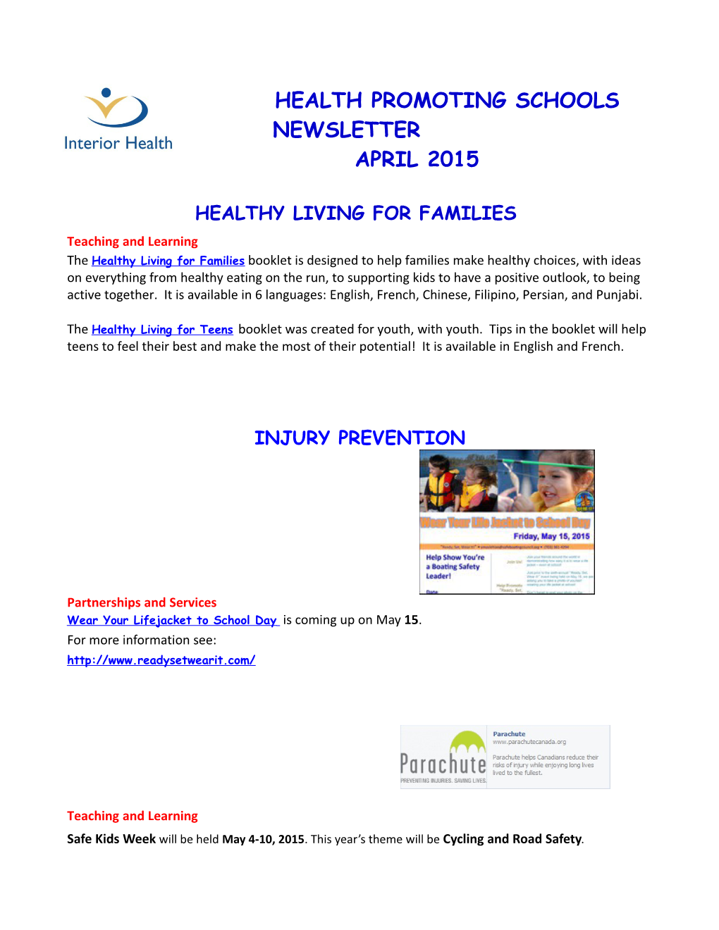 Healthy Living for Families