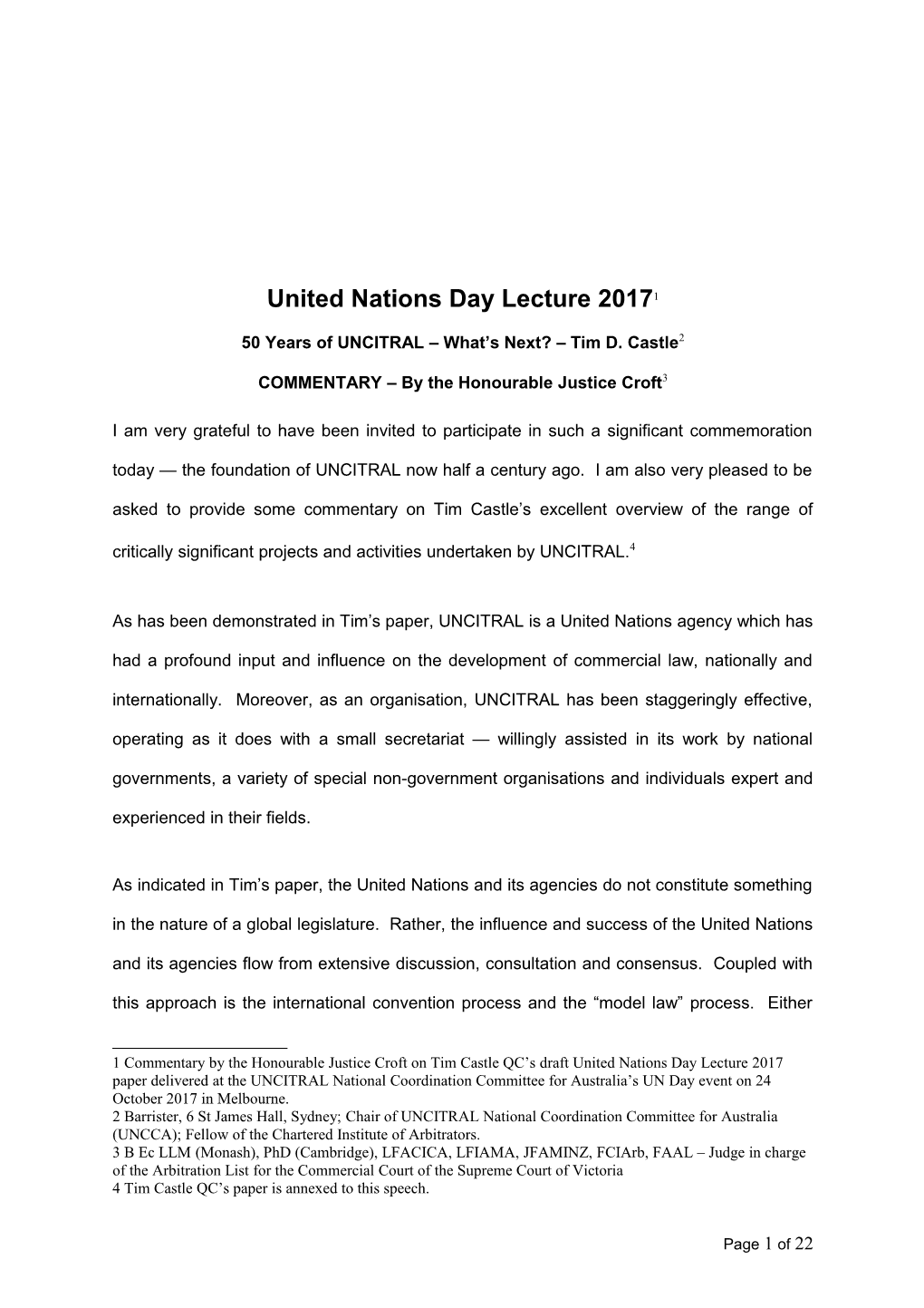 United Nations Day Lecture 2017 1