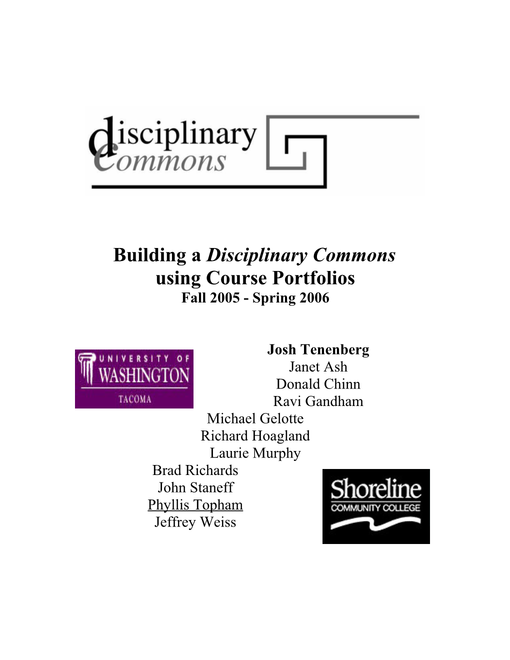 Building a Disciplinary Commons