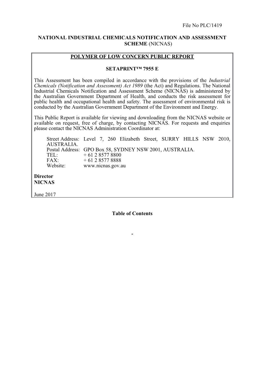 National Industrial Chemicals Notification and Assessment Scheme (Nicnas) s4