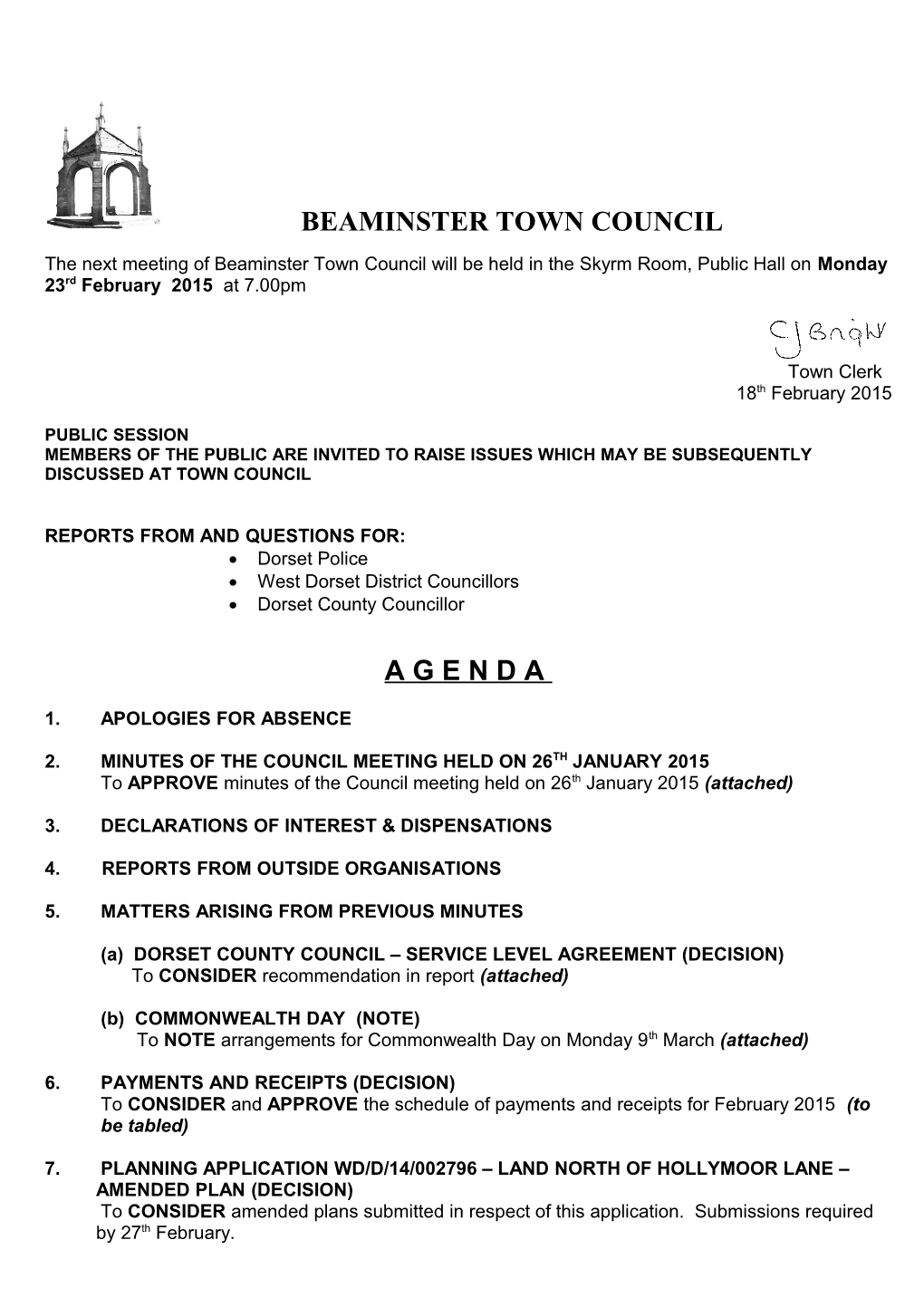 Beaminster Town Council