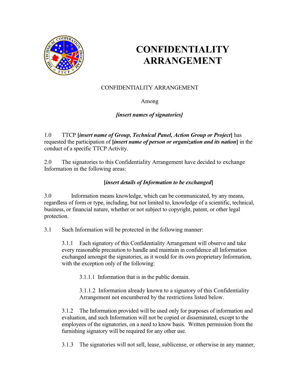 Insert Names of Signatories