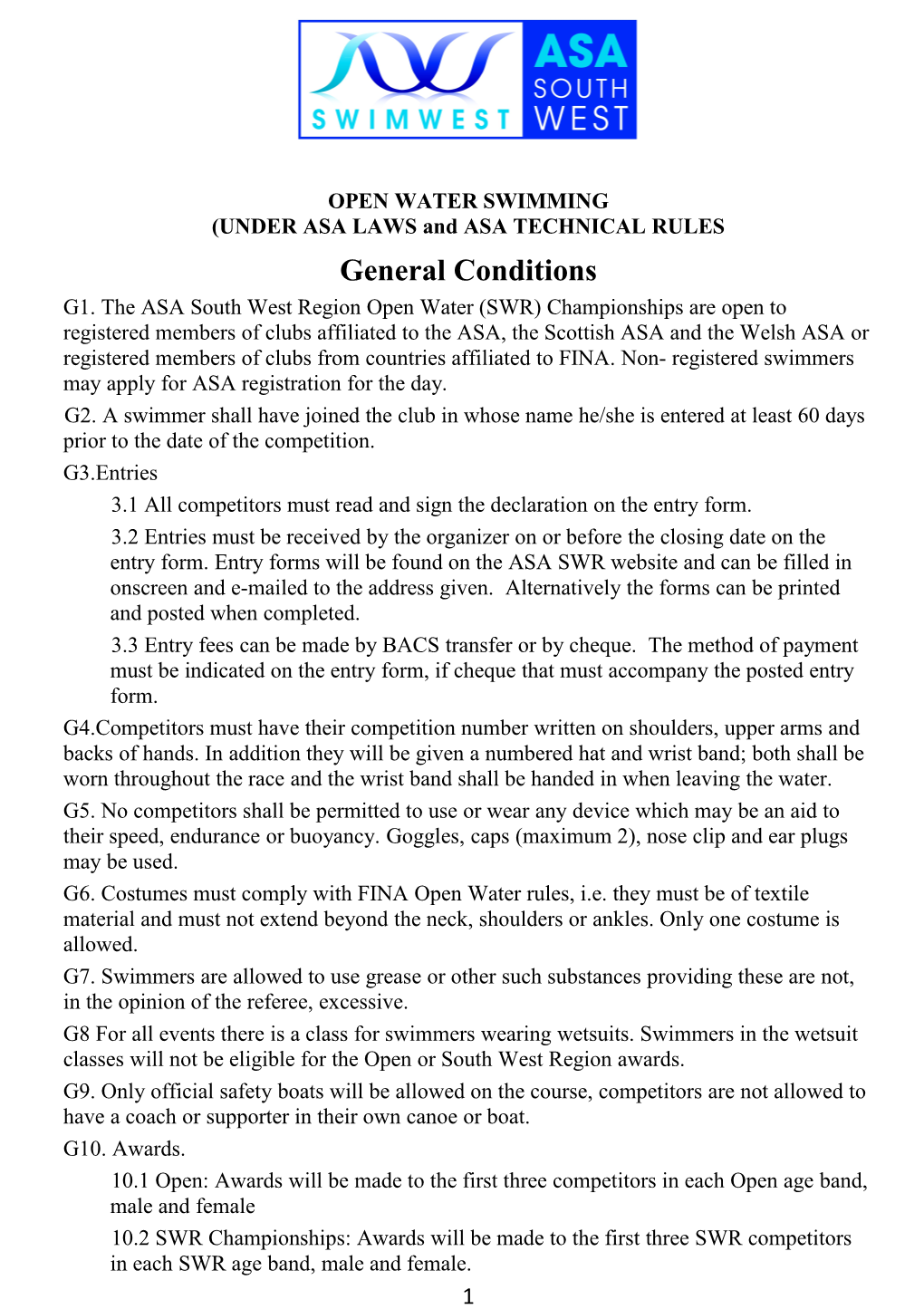 (UNDER ASA LAWS and ASA TECHNICAL RULES